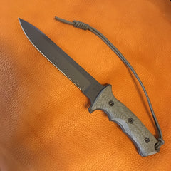 Chris Reeve Green Beret 7" Black, Serrated - GB7-1001